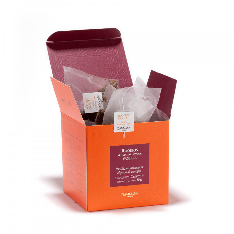 Rooibos aromatisé - Rooibos vanille, 24 sachets Cristal ® suremballés